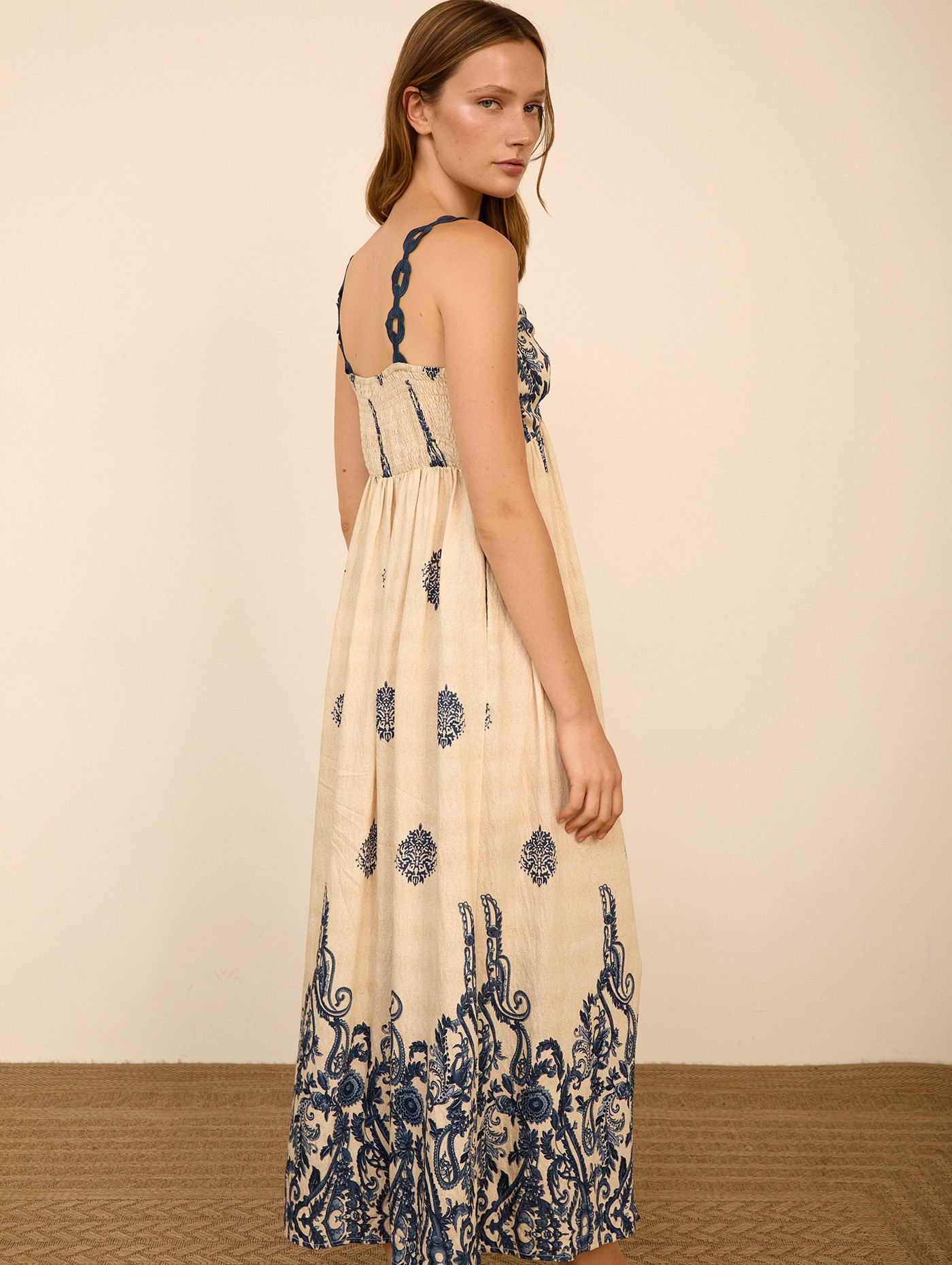 Vestido largo estampado 2