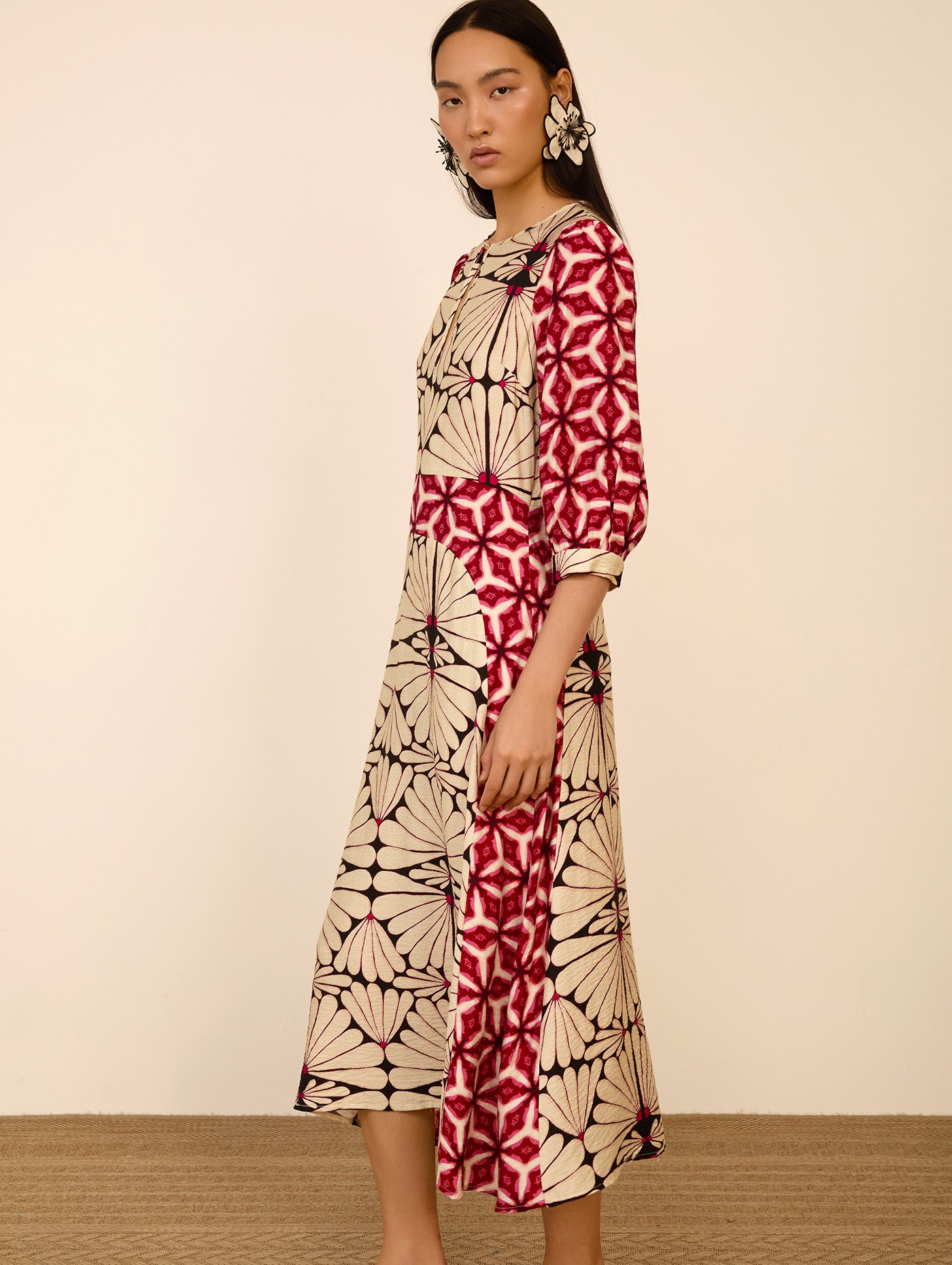 Vestido largo estampado 4