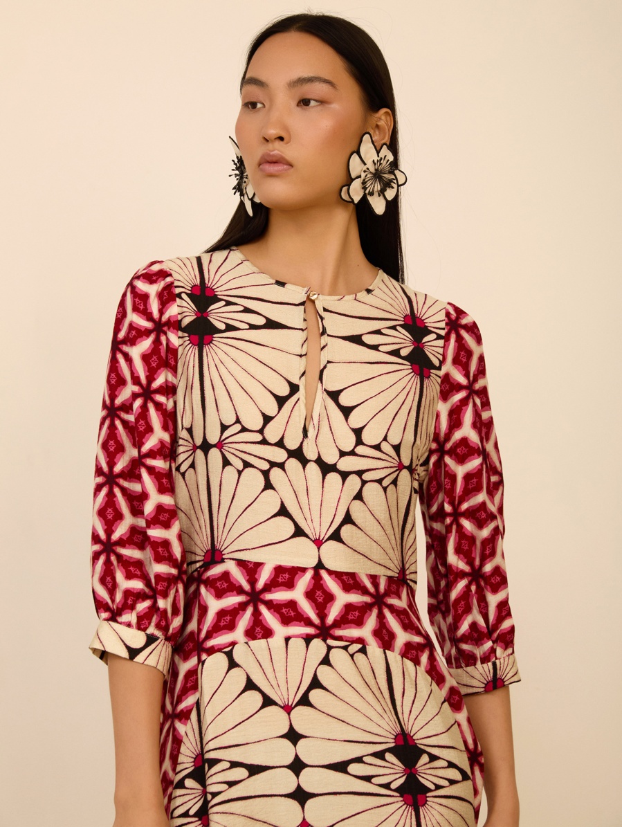 Vestido largo estampado