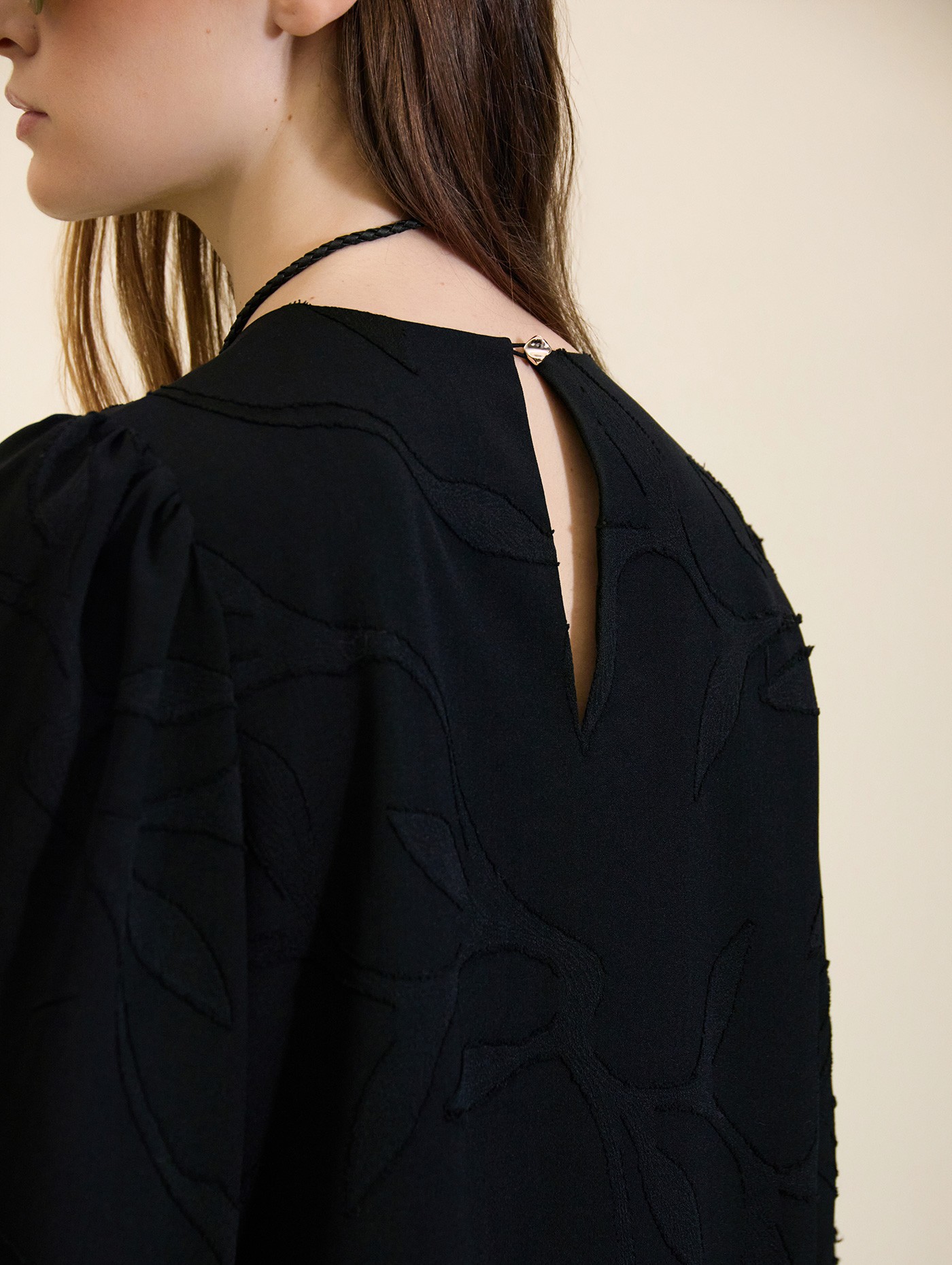 Vestido corto jacquard