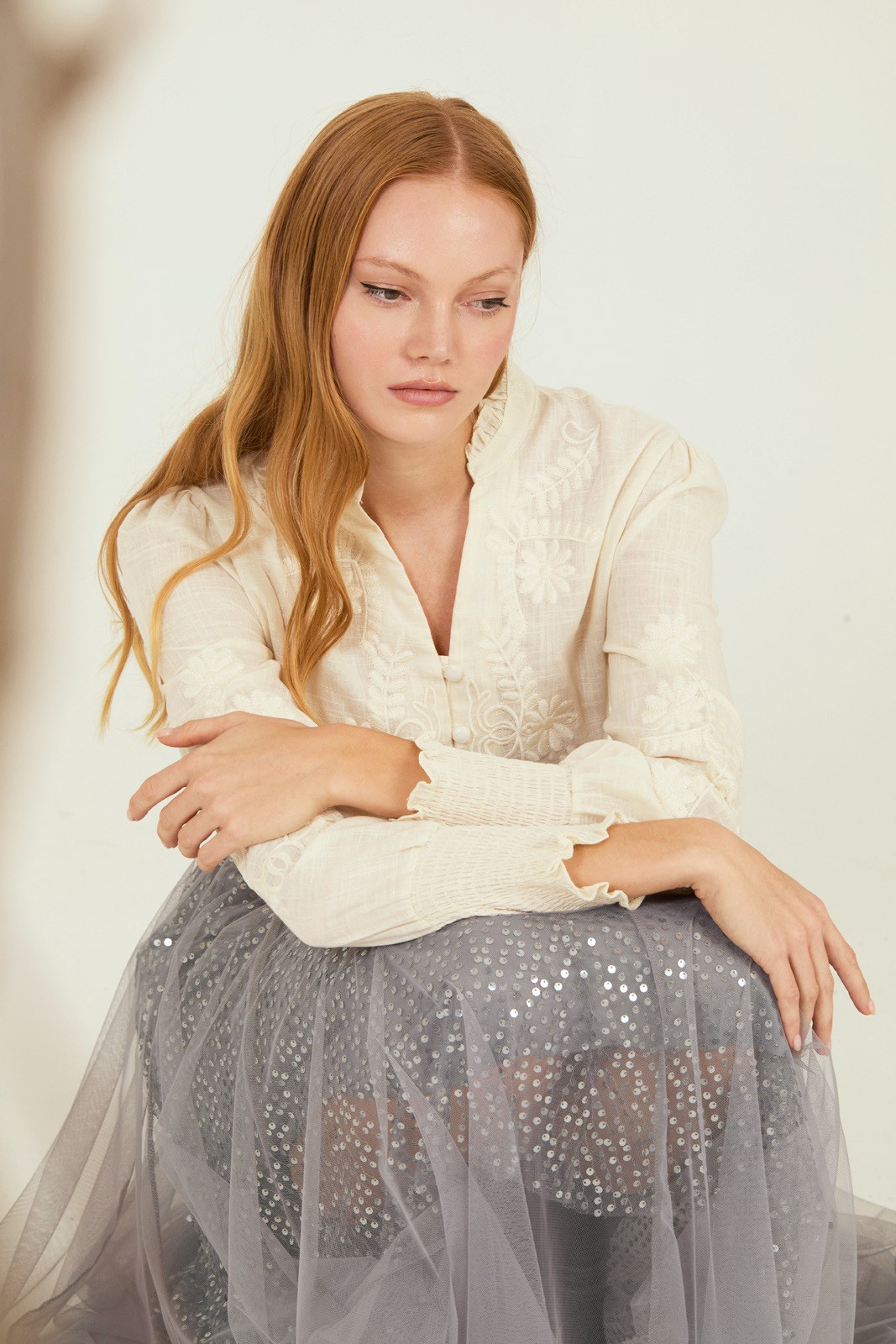 Tulle and sequins skirt